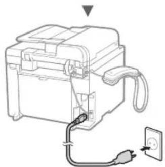 CANON iSensys FAXL410 - Het netsnoer aansluiten en het apparaat INSCHAKELEN - 2