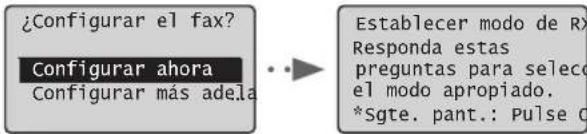 CANON iSensys FAXL410 - Especifique la configuración inicial de fax. - 1