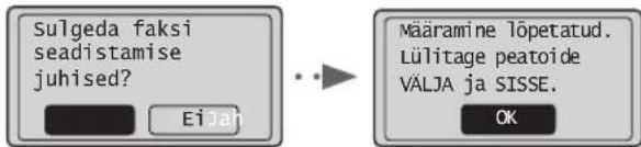 CANON iSensys FAXL410 - Sulgege faksiseadistusjuhend ja taaskäivitag seade. - 1