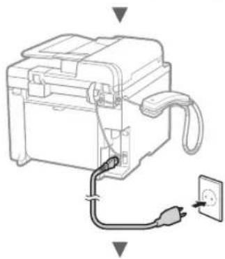 CANON iSensys FAXL410 - Anschlieben des Netzkabels und Einsatzen des Geräts über den Netzschalter - 2