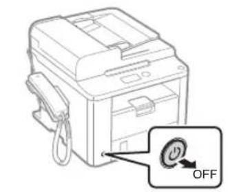 CANON iSensys FAXL410 - Branchement du cordon d'alimentation et mise sous tension - 1