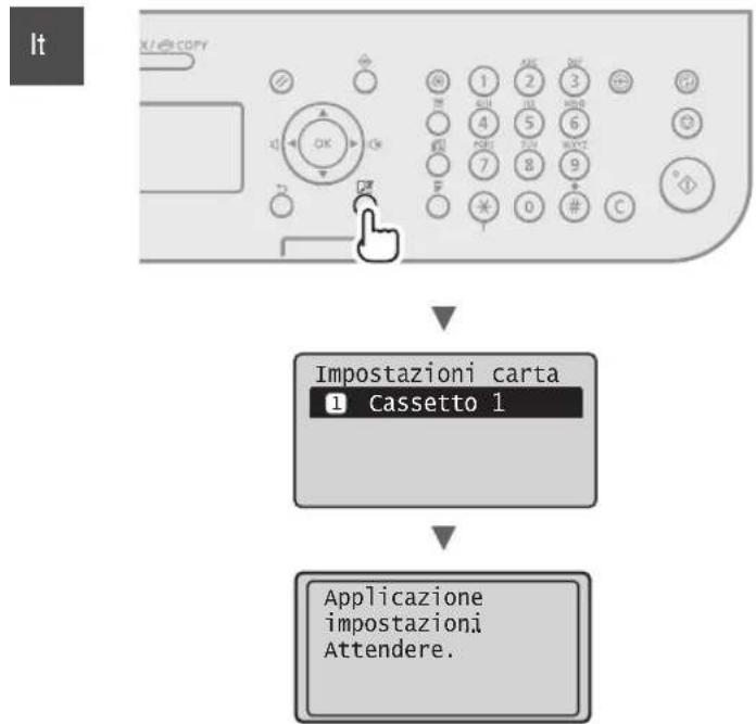 CANON iSensys FAXL410 - Impostazione del formato e del tipo di Carta - 1