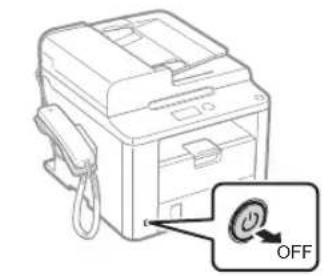 CANON iSensys FAXL410 - Koble til strømledningen og slå PÁ maskinen - 1