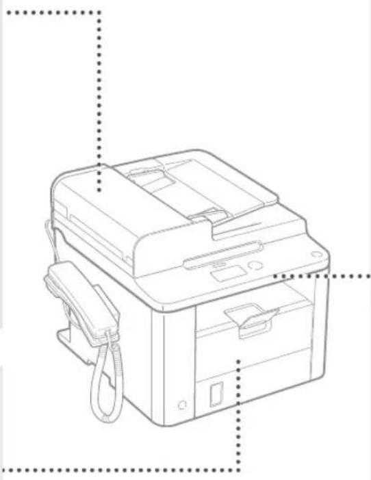 CANON iSensys FAXL410 - Ta bort papper som fastnat - 5
