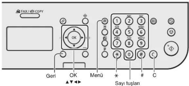 CANON iSensys FAXL410 - Menüde Geizinme ve Metin Giris Yöntemi - 1