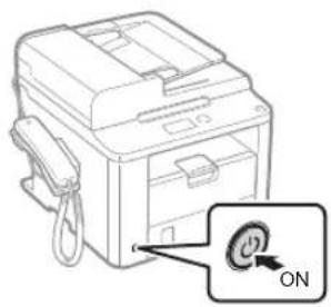CANON iSensys FAXL410 - Ligar o cabo de alimentacao e a ALIMENTacao - 3