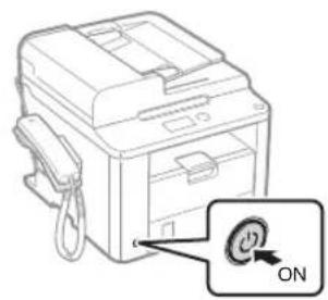 CANON iSensys FAXL410 - Branchement du cordon d'alimentation et mise sous tension - 3