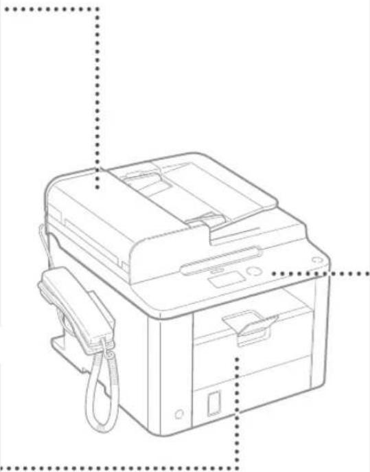 CANON iSensys FAXL410 - Rimozione degli inceppamenti di carta - 5