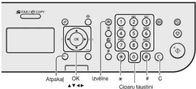 CANON iSensys FAXL410 - Navigesana izvelné un teksta levades metode - 1