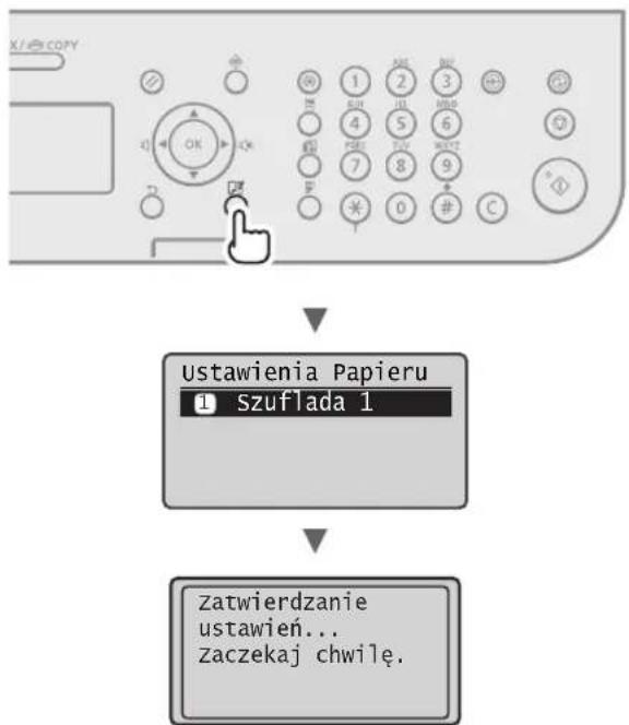 CANON iSensys FAXL410 - Ustawianie formatu i rodzaju papieru - 1