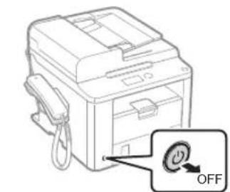 CANON iSensys FAXL410 - Priključitev napajalnega kabla in VKLOP - 1
