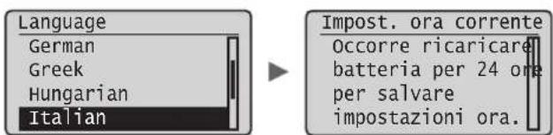 CANON iSensys FAXL410 - Selezione delle impostazioni iniziali - 1