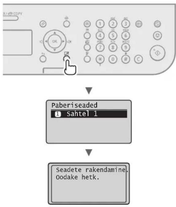 CANON iSensys FAXL410 - Paberiformaadi ja -tüubi märamine - 1