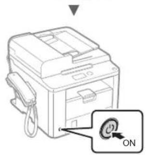 CANON iSensys FAXL410 - Güç Kablosunu各行ı ve Makineyi AÇIK Konuma Getirme - 3
