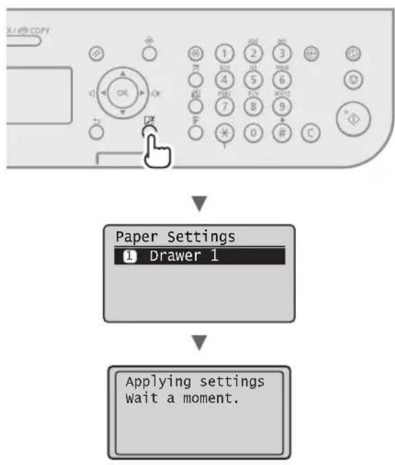 CANON iSensys FAXL410 - Popieriaus formatting ir tipo nustatymas - 1