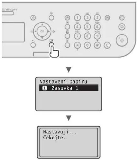 CANON iSensys FAXL410 - Nastavení velikosti a tipo papíru - 1
