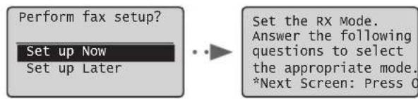 CANON iSensys FAXL410 - Nurodykite pradinius fakso parametrus. - 1