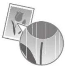 CANON iSensys FAXL410 - Kun tulosteessa on valkoisia raitoja tai tuloste on osittain haalistunut - 1