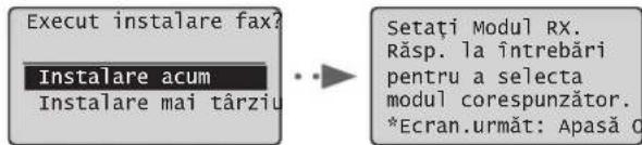 CANON iSensys FAXL410 - Specificati setarile de fax initiale. - 1