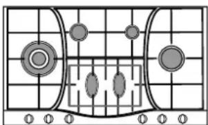 HOTPOINT-ARISTON PH 960MST (AX)HA - Quelques conseils pratiques pour比较好 utiliser les brûleurs centraux "Demi-Poissonnière" - 3