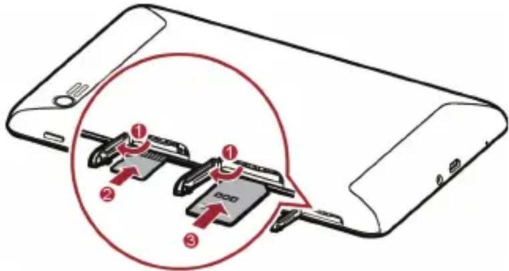 HUAWEI MediaPad 7 Lite - Installation des cartes SIM et microSD - 1