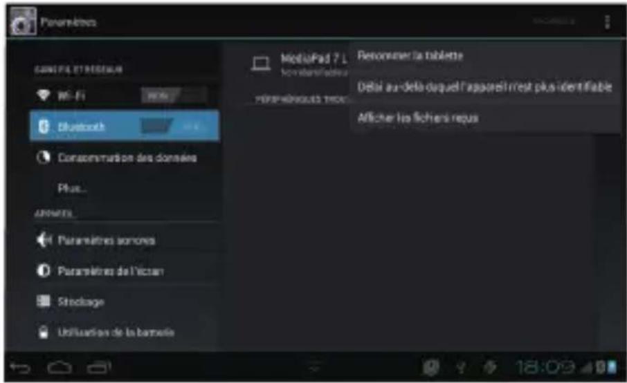 HUAWEI MediaPad 7 Lite - Configuration des paramètres Bluetooth - 1
