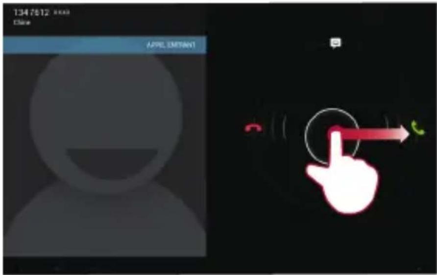 HUAWEI MediaPad 7 Lite - Répondre, rejeter ou terminer un appel - 2