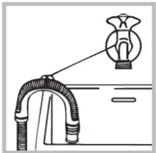 INDESIT IWC 71251 C ECO (EU) - Anschluss des Ablaufschlauches - 2