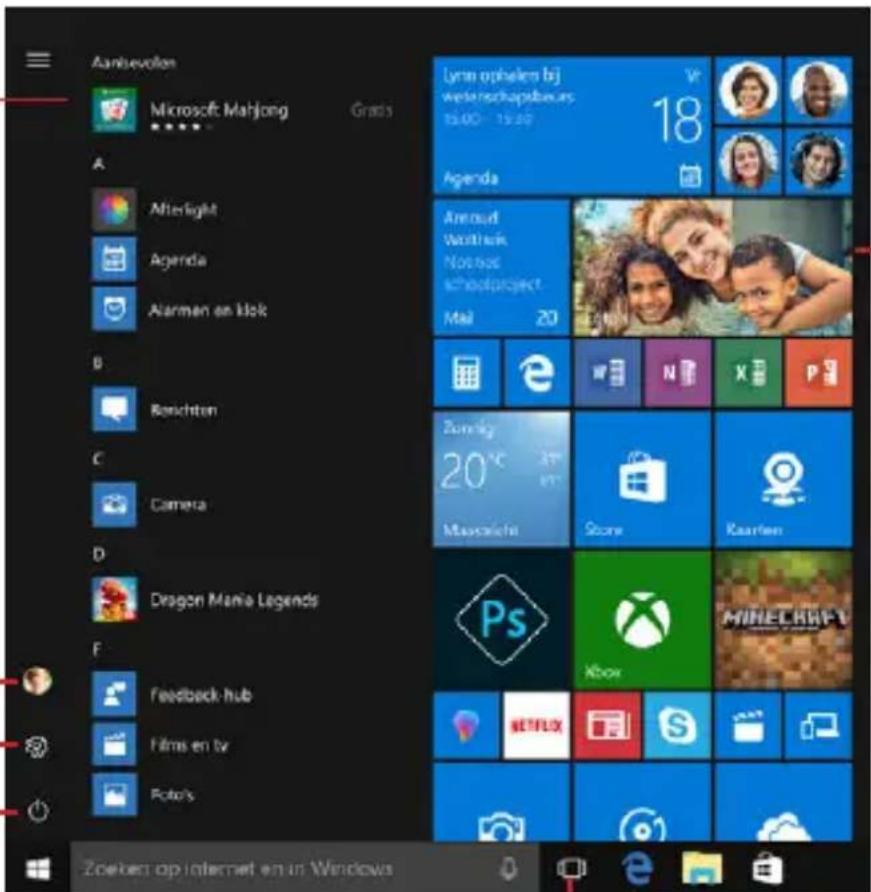THOMSON NEO 10 - Presentatie van het startmenu - 1