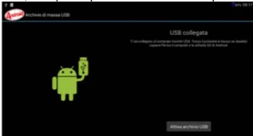 Trevi Mega 13.3 Q - Une fois votre tablette est connectée, faites glisser vers le bas jusqu'à l'icône USB jusqu'à sur l'écran, puis touchez l'icône USB connecté. - 2