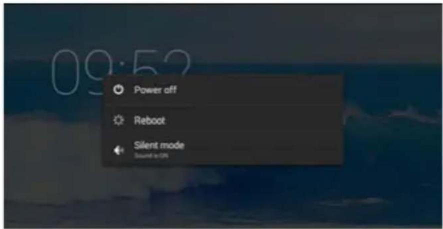 Trevi Mega 13.3 Q - Um das Tablet ausschalten: - 1