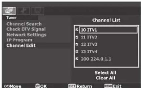 NEC SBL009KV - [Channel Edit] (Modification des canaux) - 1