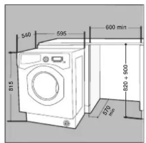 INDESIT IWME 127 - Colocacion de laquina en los muebles. - 1