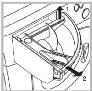 INDESIT IWME 127 - Cleaning the detergent dispenser - 1