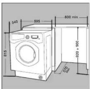 INDESIT IWME 127 - Umieszczenie urzadzenia w meblu. - 1