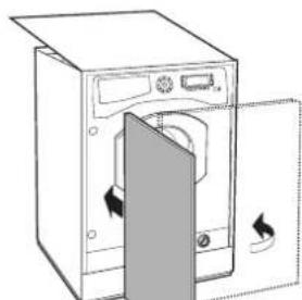 INDESIT IWME 127 - Zakladanie drewnianego panelu na drzwimumieszczenie urzadzenia w meblu: - 4