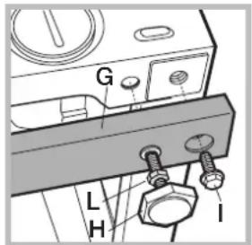 INDESIT IWME 127 - Réglage de la machine en hauteur. La machine peut être régée en hauteur (de 815 mm à 835 mm) à l'aide de ses 4 pieds. - 1