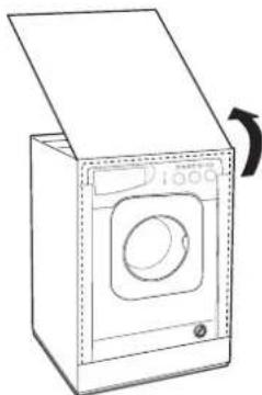 INDESIT IWME 127 - Mounting the wooden panel onto the door and inserting the machine into cabinets: - 2