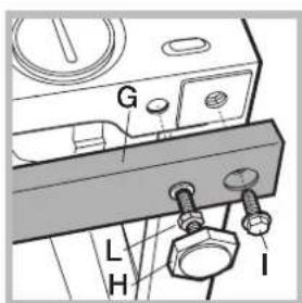 INDESIT IWME 127 - Regolazione in altezza della macchina. - 1