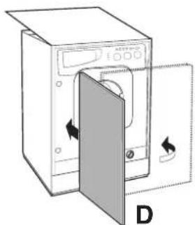 INDESIT IWME 127 - Aplicación del panel de madera en la puerta e introducción de laquina en los muebles: - 4