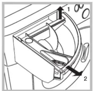 INDESIT IWME 127 - Limpiar el cajón de los detergentes - 1