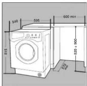INDESIT IWME 127 - Inserimento daquina nos moveis. - 1