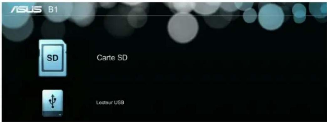 ASUS B1MR - Pour ouvrir un fichier vidéo : - 1
