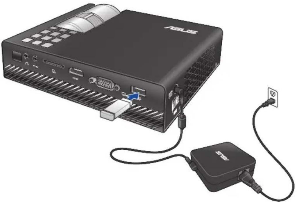 ASUS B1MR - Connectez le projecteur à votre appareil. - 5