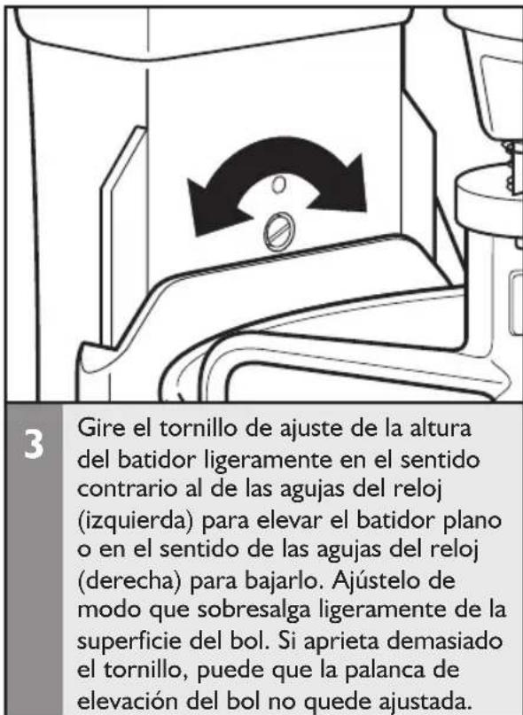 KITCHENAID 5KSM6521XECA - Ajuste de la distancia entre el batidor y el bol - 3
