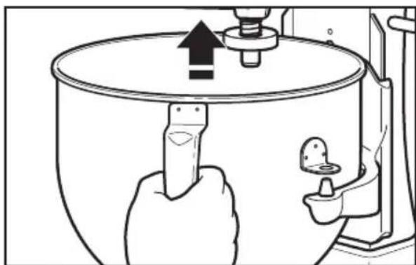 KITCHENAID 5KSM6521XECA - Entfernen von Schüssel und Ruhrbesen - 4