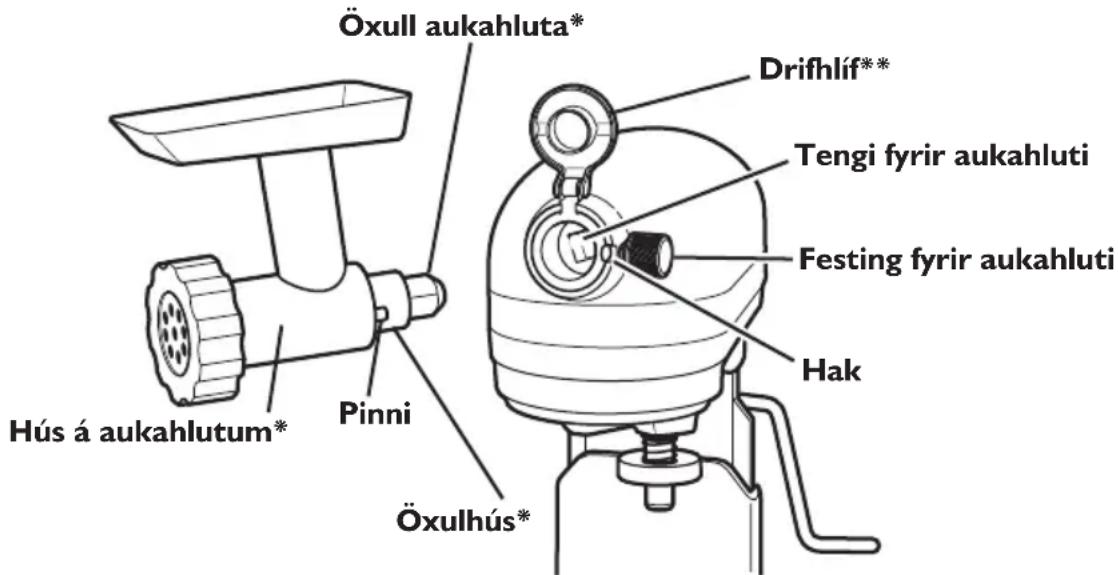 KITCHENAID 5KSM6521XECA - AUKAHLUTIR - 1