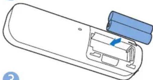PHILIPS D1254B - Insérez les piles fournies - 2