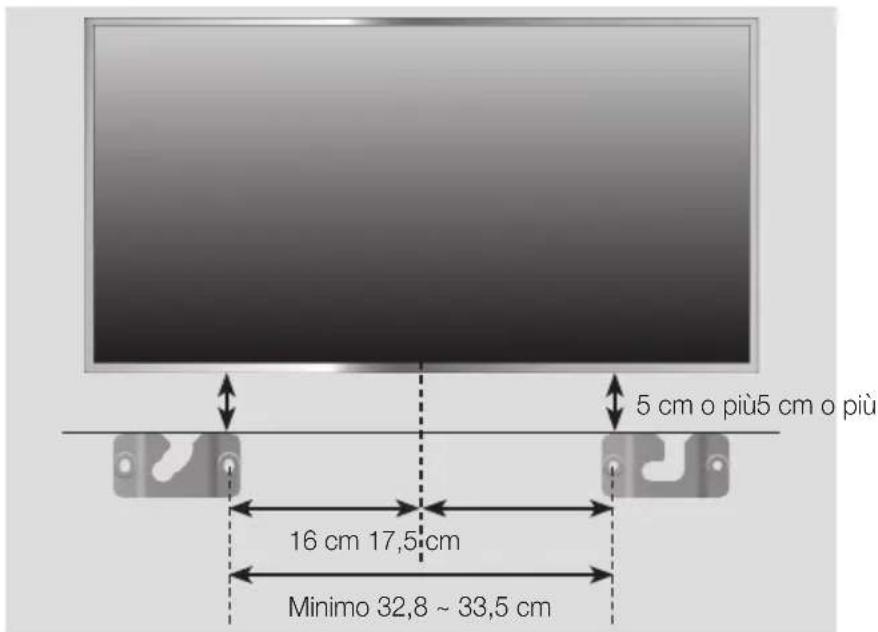 SAMSUNG HWJ470 - INSTALLAZIONE DELLA STAFFA SENZA FARE RIFERIMENTO ALLA GUIDA ALL'INSTALLAZIONE A PARETE - 1