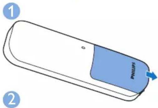 PHILIPS D1253W - Insérez les piles fournies - 1